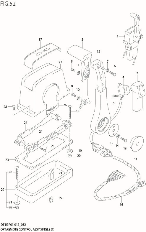 FIG 52  OPT:REMOTE CONTROL ASSY SINGLE (1)