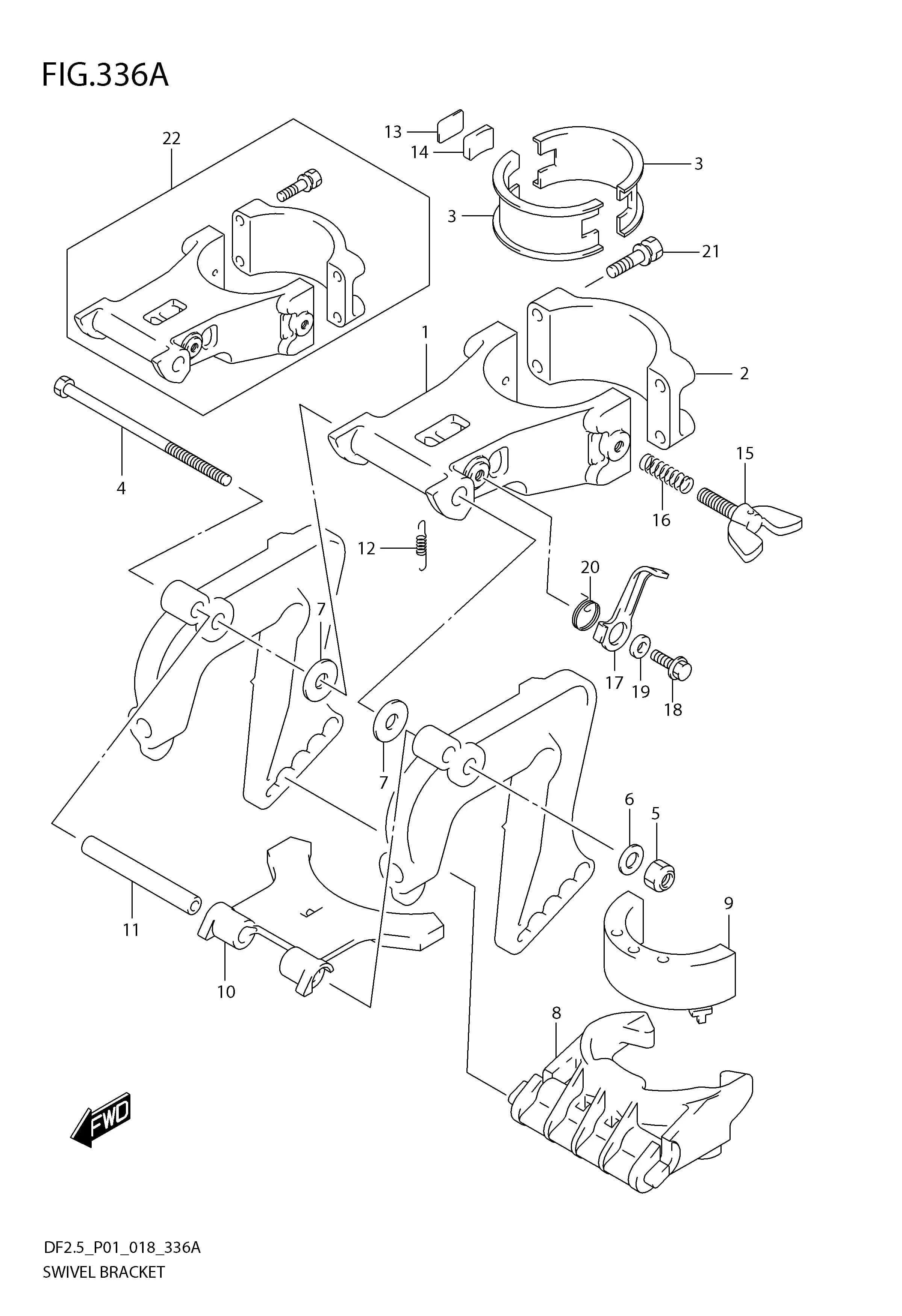 FIG. 336A SWIVEL BRACKET