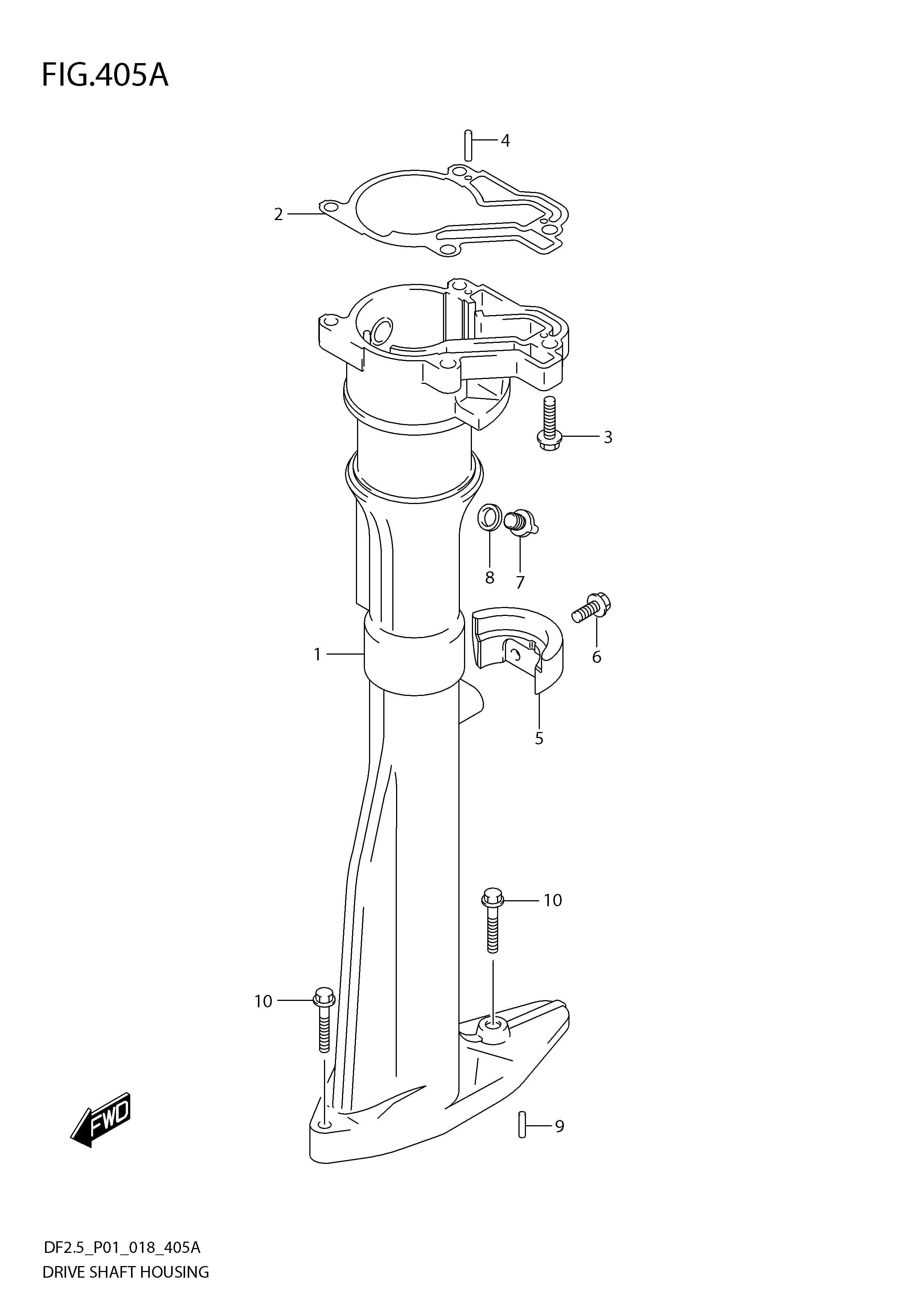 FIG. 405A DRIVE SHAFT HOUSING TRANSOM(S)