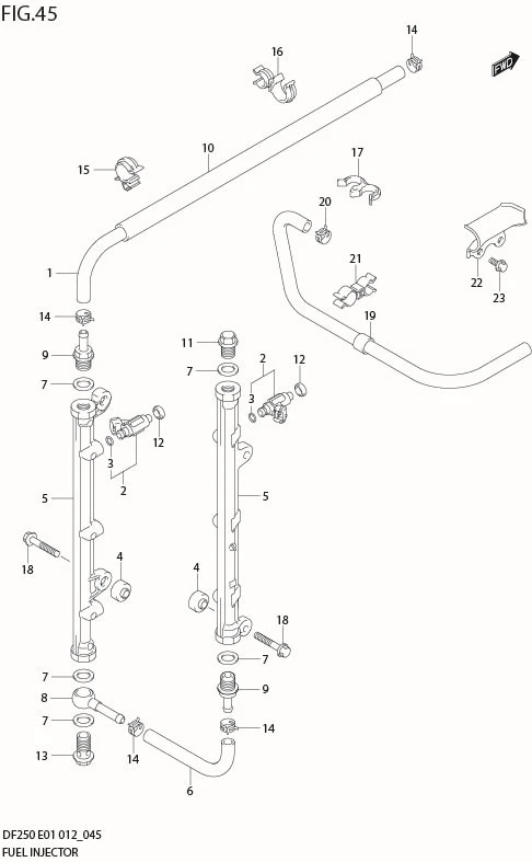 FIG 45  FUEL INJECTOR (DF200T E40)