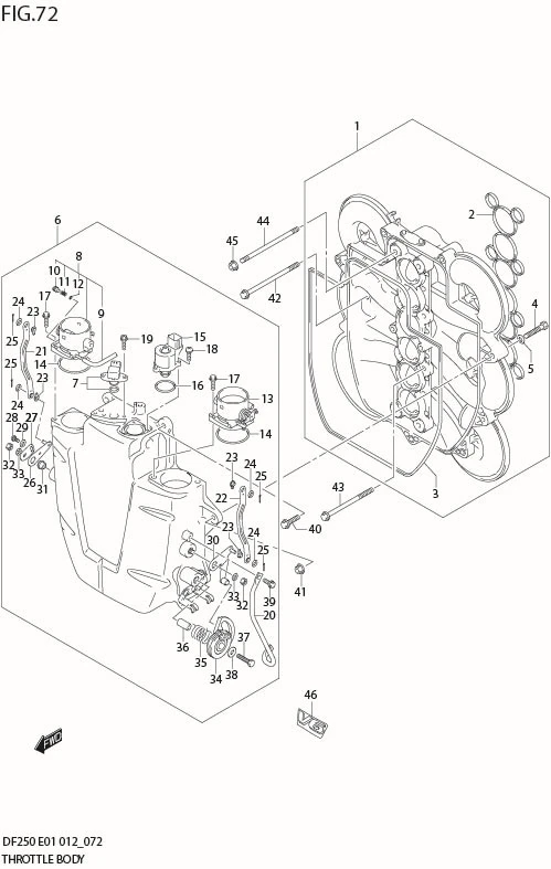 FIG 72  THROTTLE BODY (DF200Z E40)