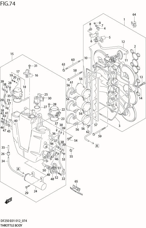 FIG 74  THROTTLE BODY (DF225T E40)