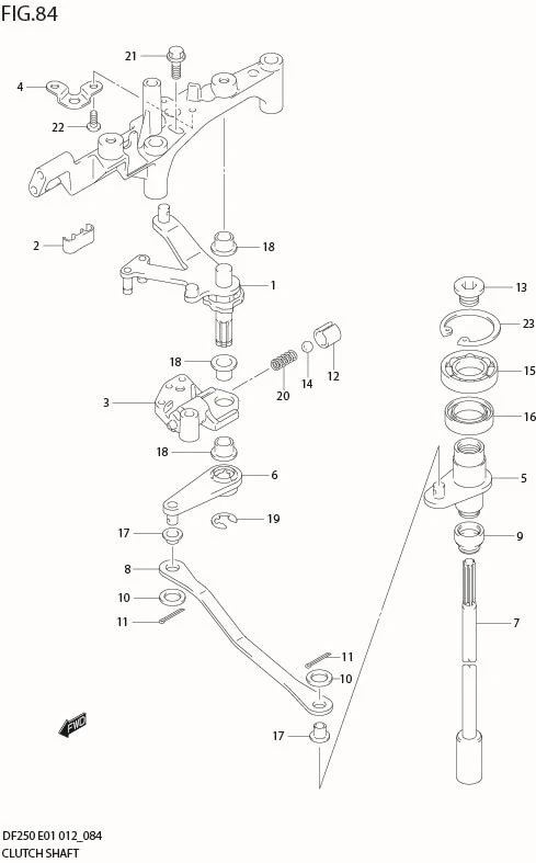 FIG 84  CLUTCH SHAFT (DF200T E1)