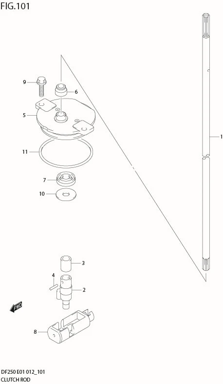 FIG 101 CLUTCH ROD (DF225T E40)
