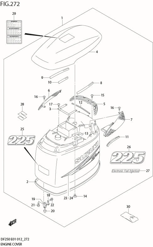 FIG 272 ENGINE COVER (DF225T E40)