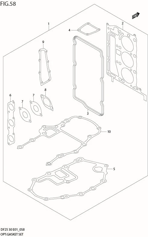 FIG 58  OPT:GASKET SET