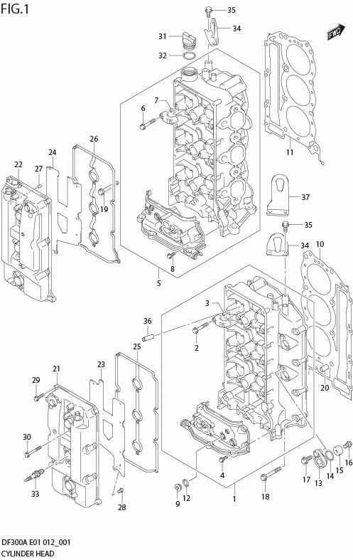 FIG 1   CYLINDER HEAD