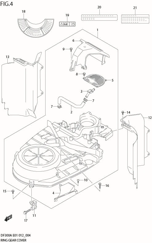 FIG 4   RING GEAR COVER (DF300A E40)