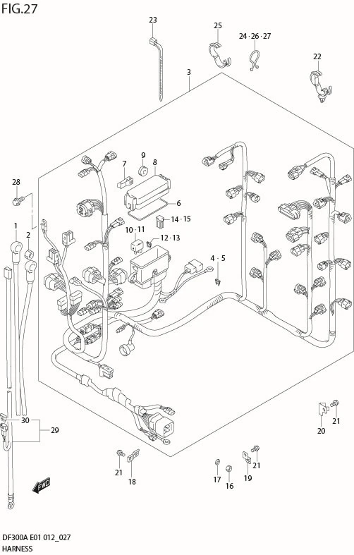FIG 27  HARNESS (DF300A E1)