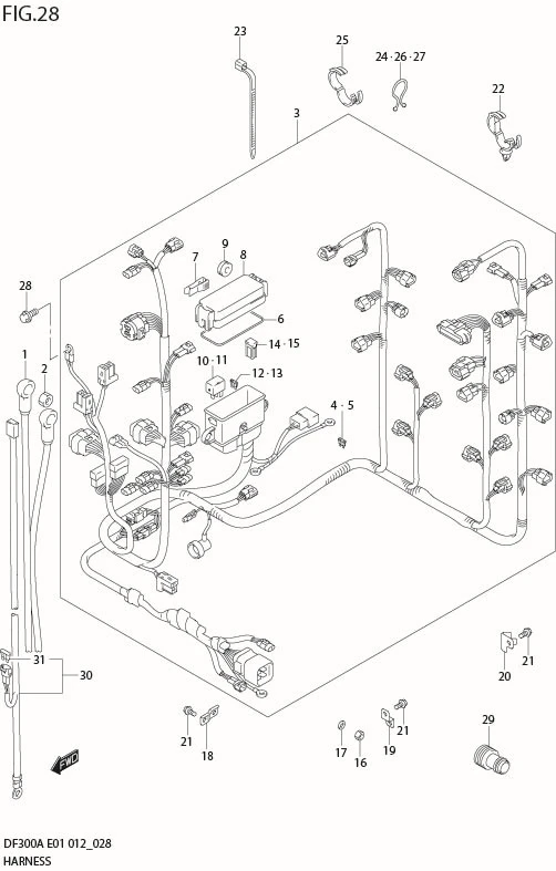 FIG 28  HARNESS (DF300A E40)