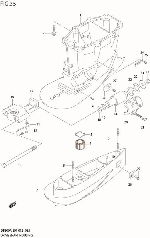 FIG 35  DRIVE SHAFT HOUSING