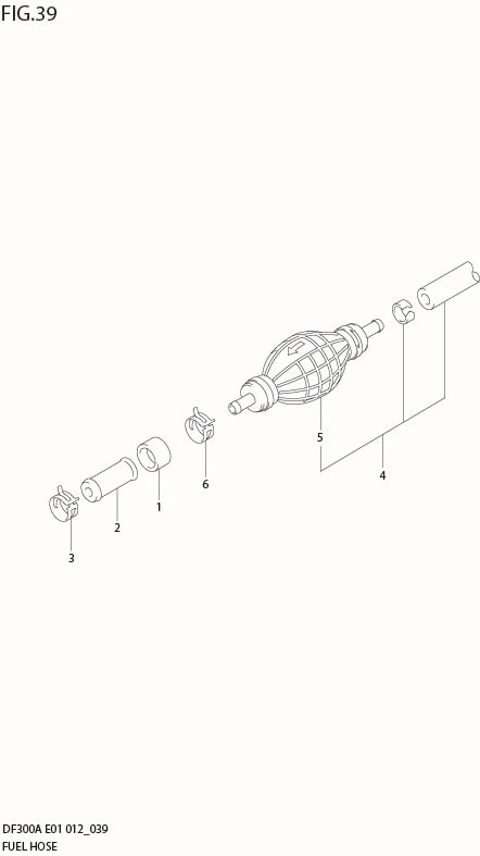 FIG 39  FUEL HOSE (DF300A E1)
