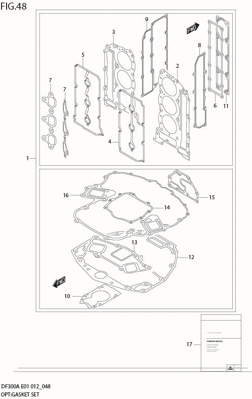 FIG 48  OPT:GASKET SET (DF300A E40)