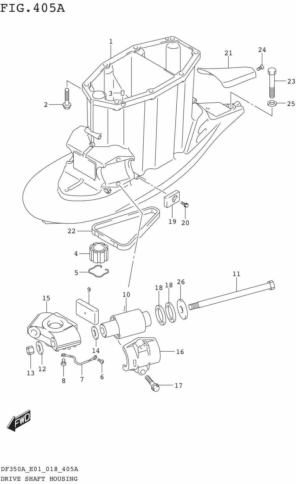 FIG.405A DRIVE SHAFT HOUSING (X)