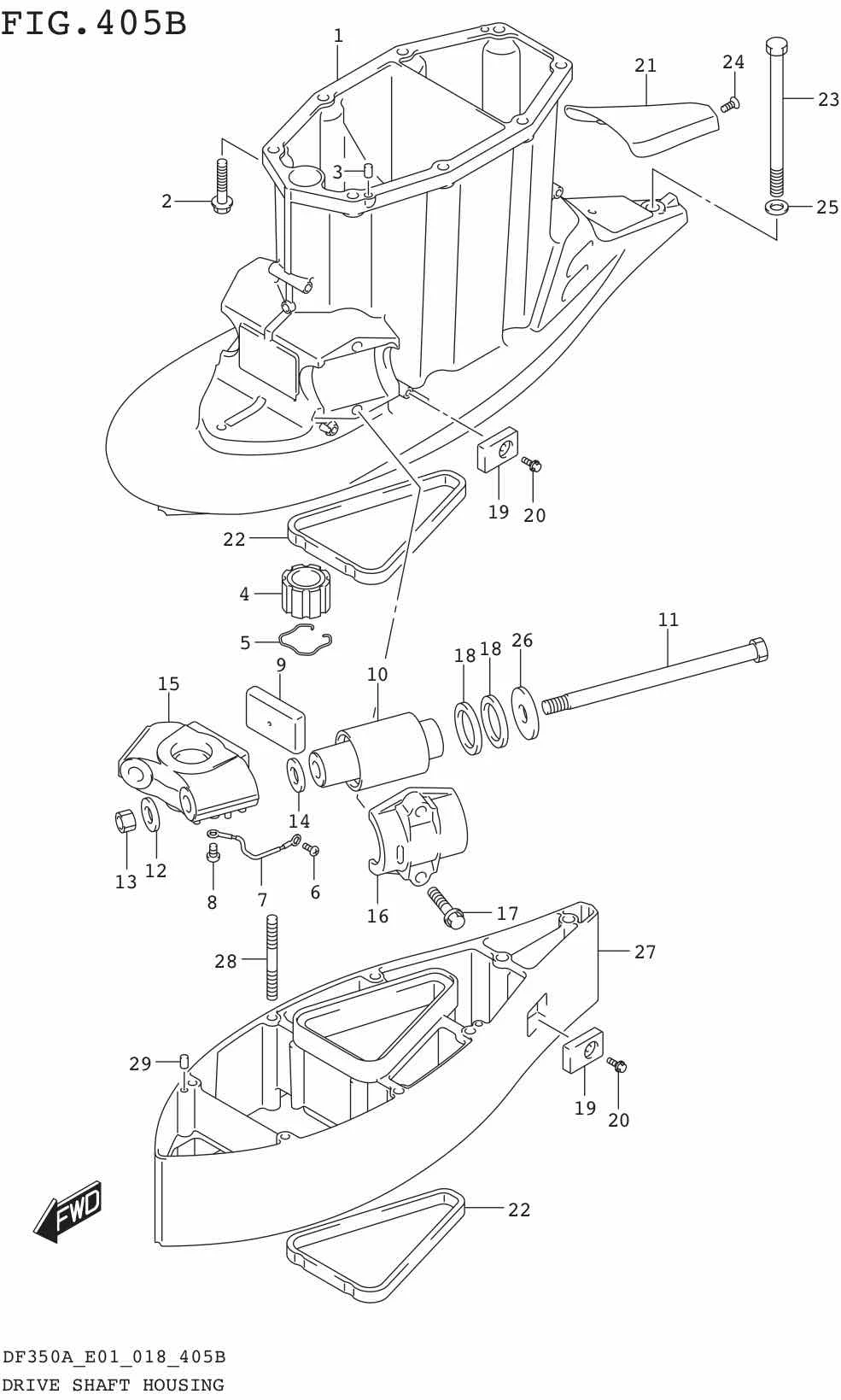 FIG.405B DRIVE SHAFT HOUSING (XX)