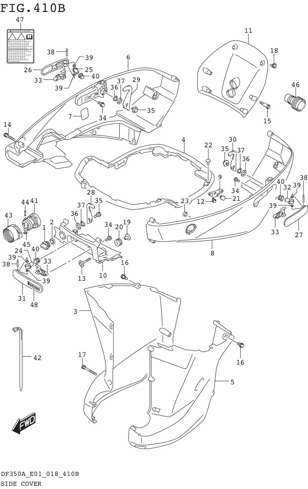 FIG.410B SIDE COVER (DF325A)