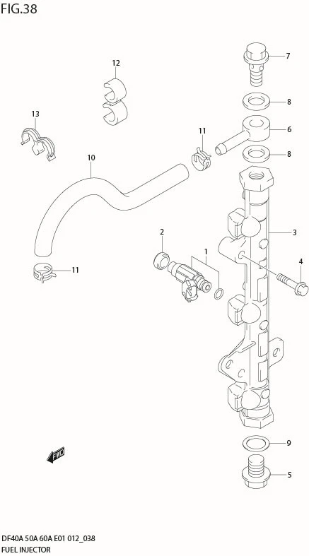FIG 38  FUEL INJECTOR (DF60ATH E1)