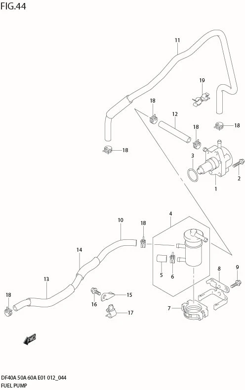 FIG 44  FUEL PUMP (DF50ATH E1)