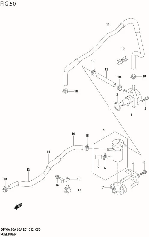 FIG 50  FUEL PUMP (DF60ATH E40)