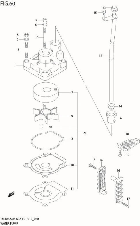 FIG 60  WATER PUMP (DF60ATH E1)