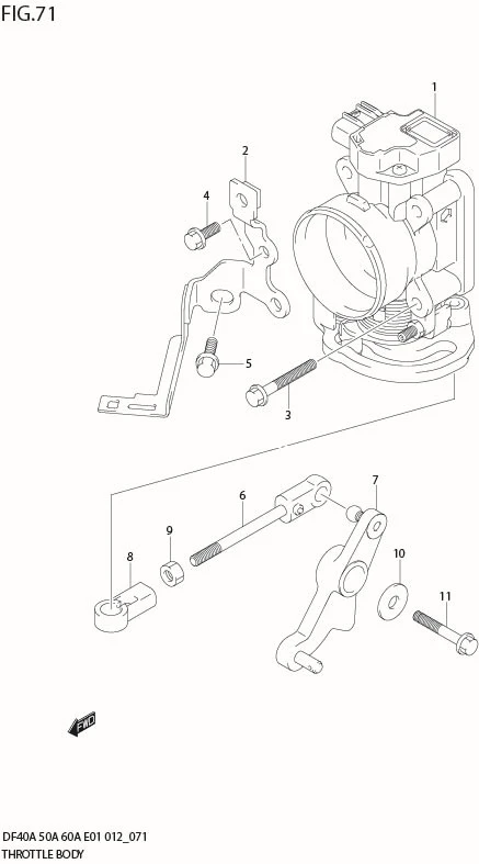 FIG 71  THROTTLE BODY (DF60AQH E40)