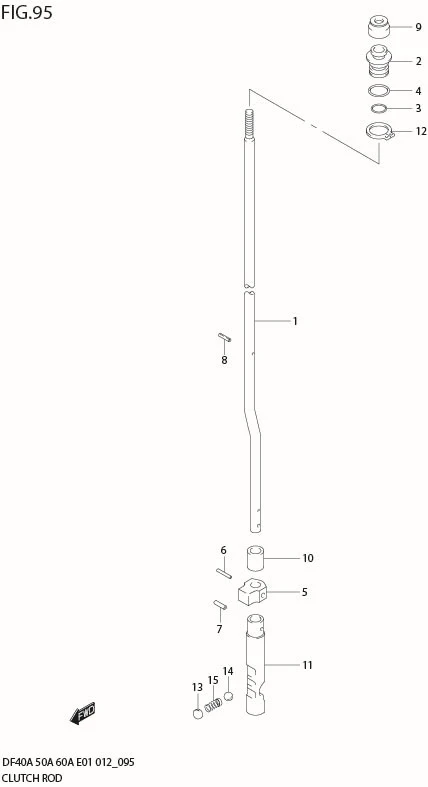 FIG 95  CLUTCH ROD (DF60AQH E40)