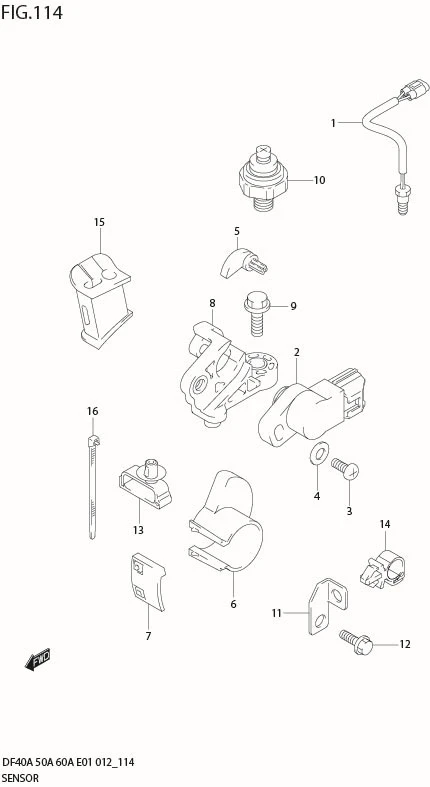 FIG 114 SENSOR (DF40AST E34)