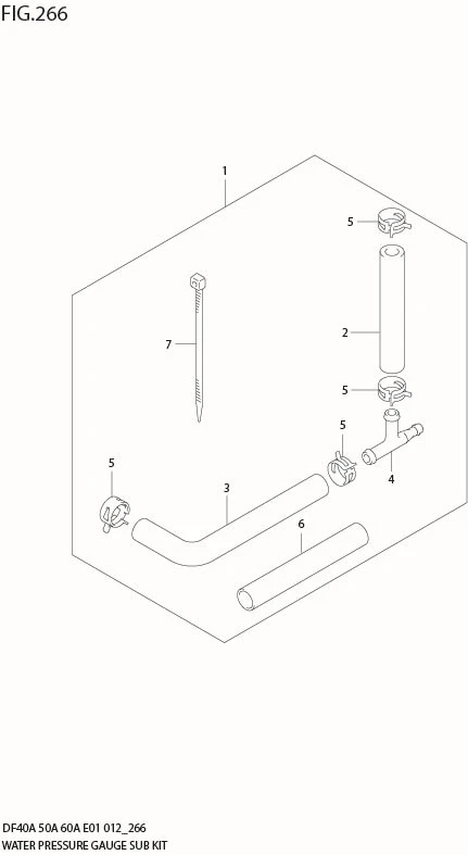 FIG 266 WATER PRESSURE GAUGE SUB KIT (DF40AST E34)