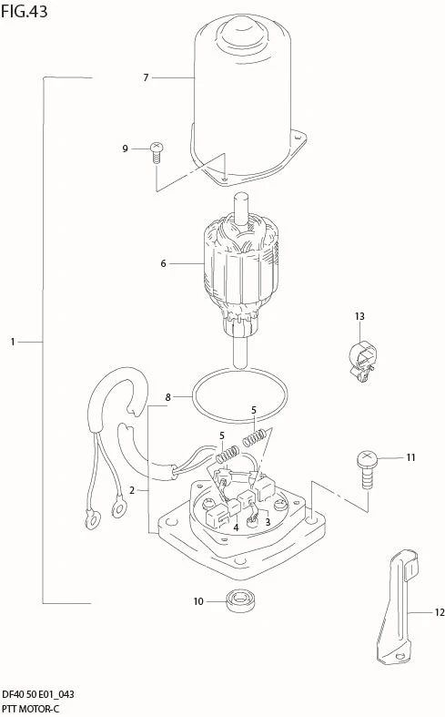 FIG 43  PTT MOTOR (TYPE:T MODEL:99,00)