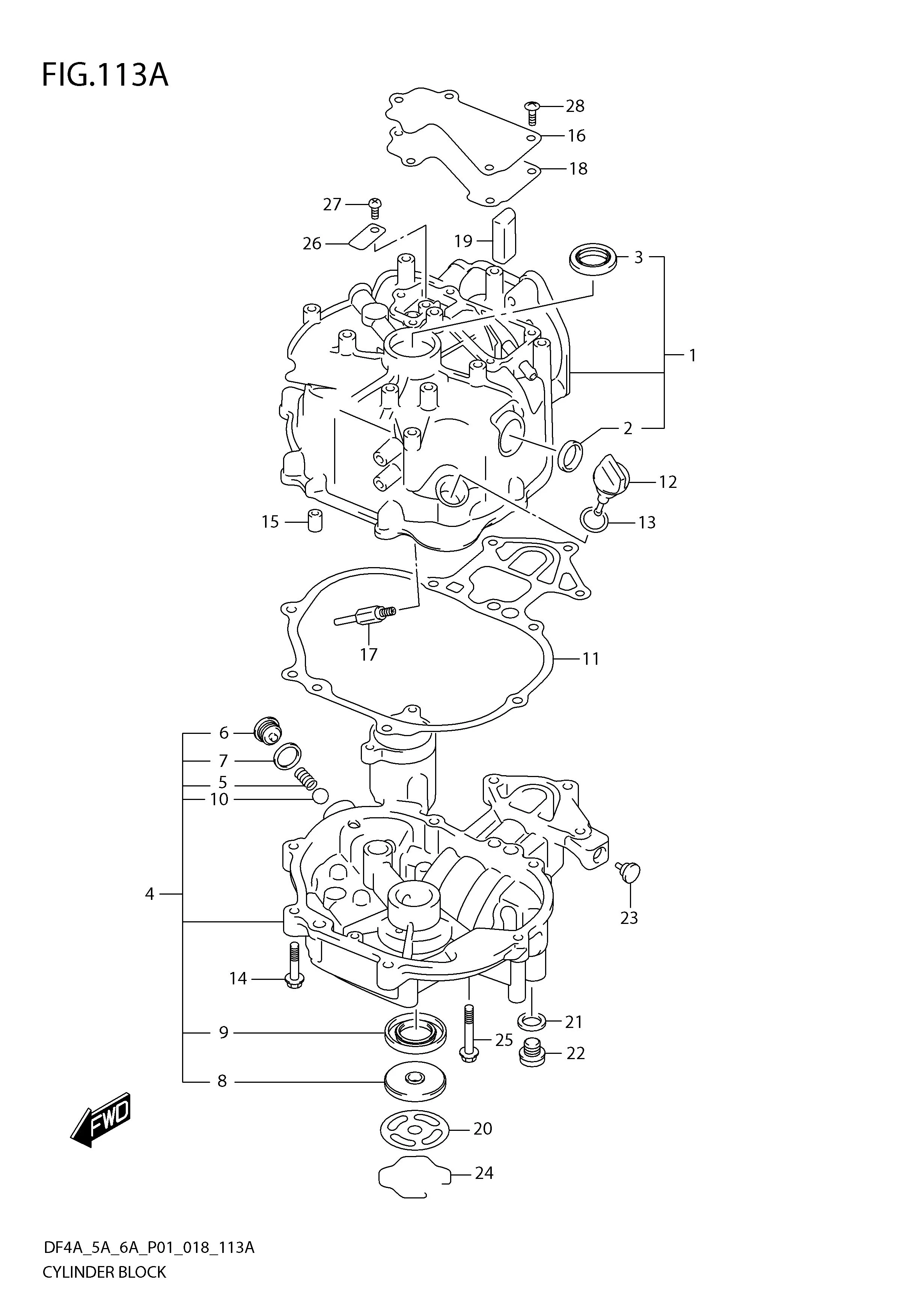 FIG 113A CYLINDER BLOCK