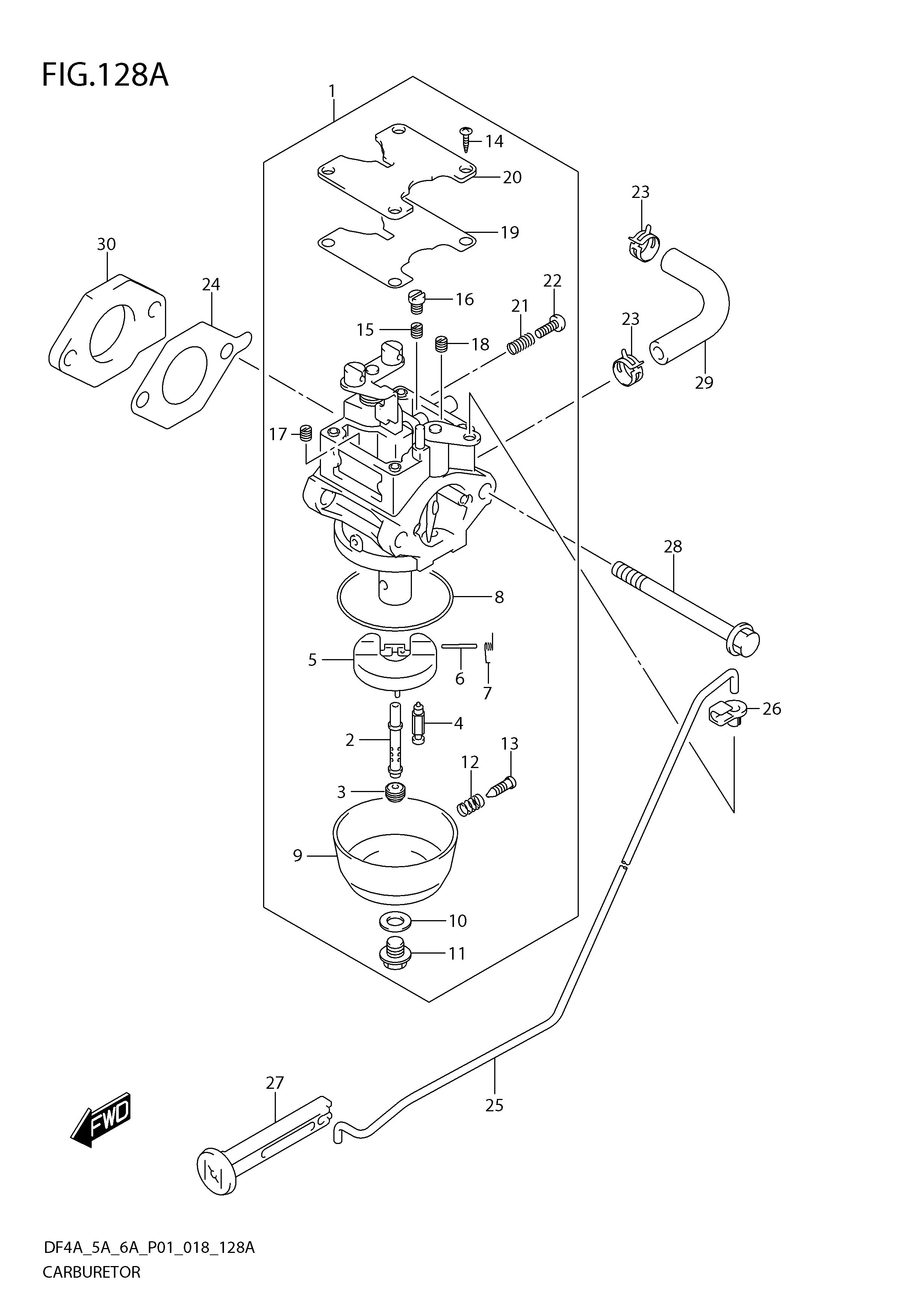 FIG 128A CARBURETOR (DF4A)