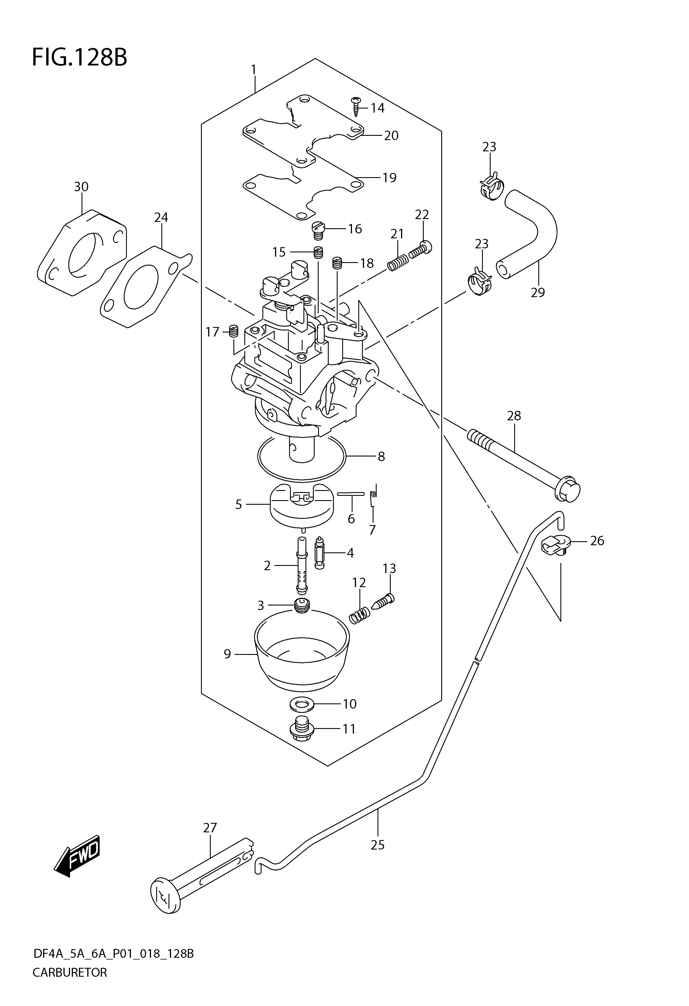 FIG 128B CARBURETOR (DF5A)