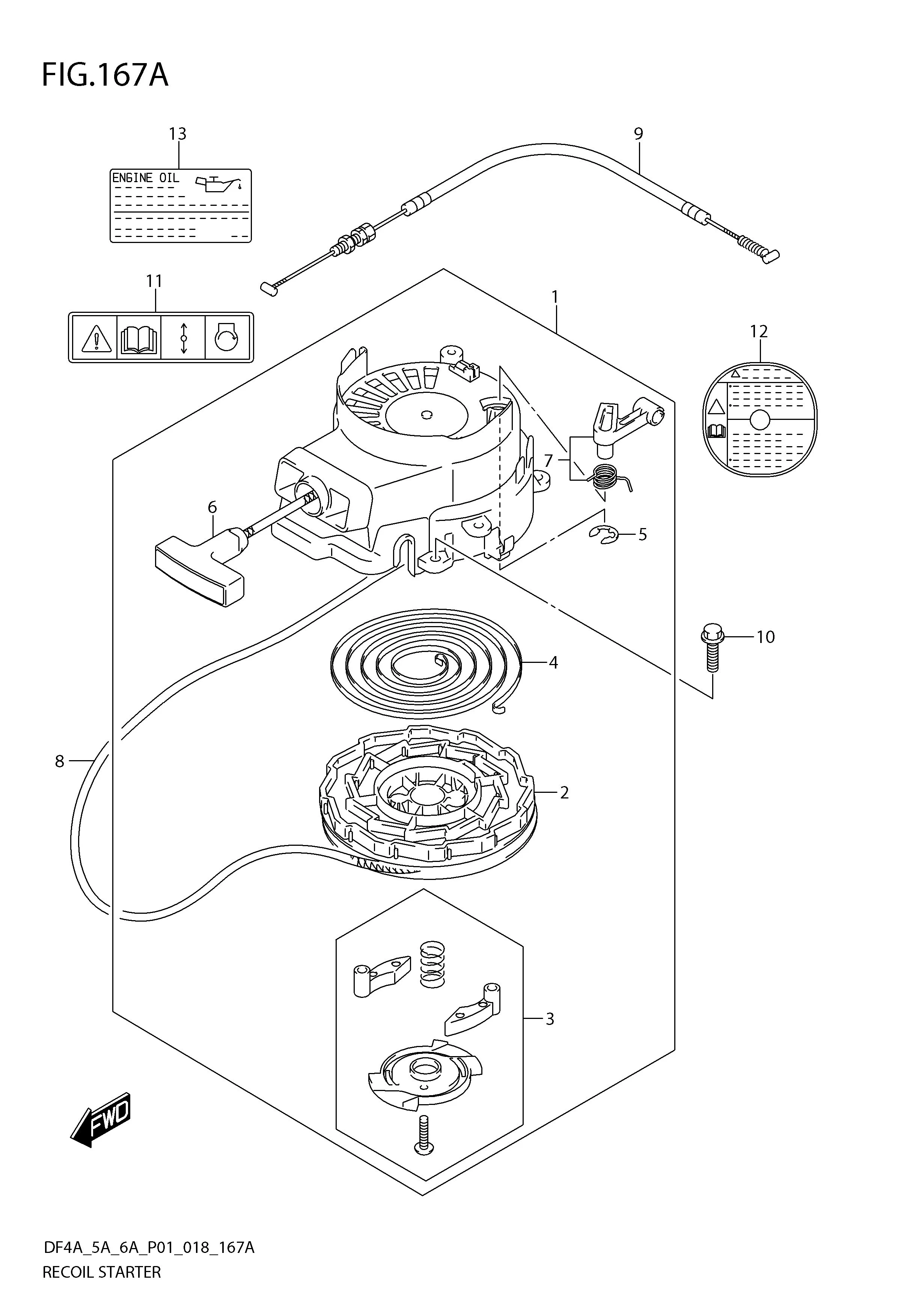 FIG 167A RECOIL STARTER