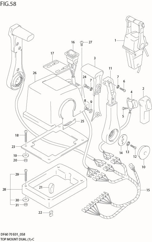 FIG 58  OPT:TOP MOUNT DUAL (1)(MODEL:05%09)
