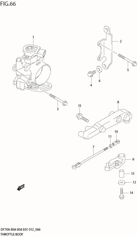 FIG 66  THROTTLE BODY (DF90A E01)