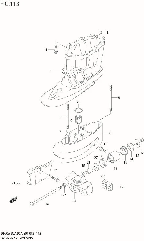 FIG 113 DRIVE SHAFT HOUSING