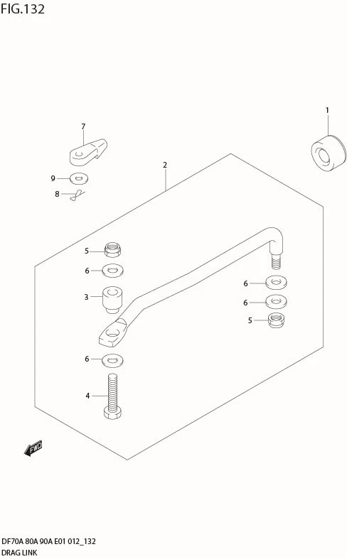 FIG 132 DRAG LINK (DF70A E40)