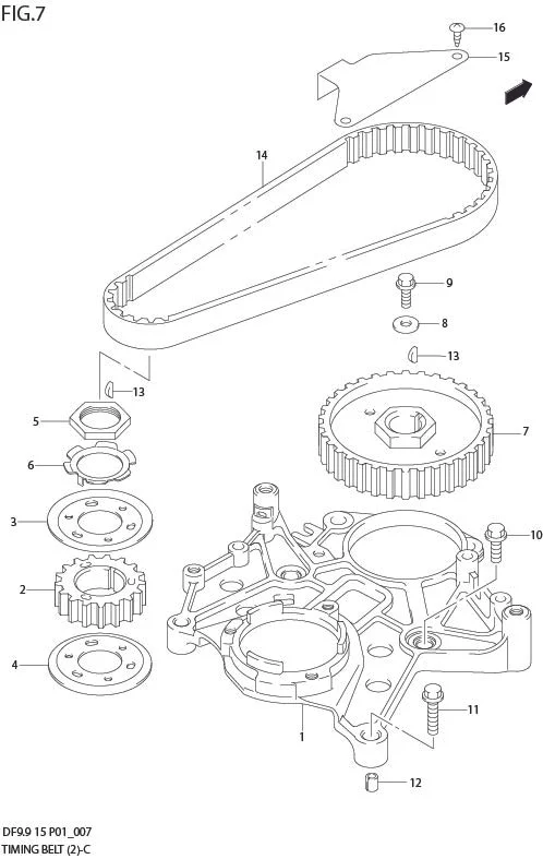 FIG 7   TIMING BELT (MODEL:05%)