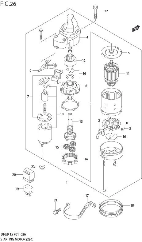 FIG 26  STARTING MOTOR (MODEL:05%)