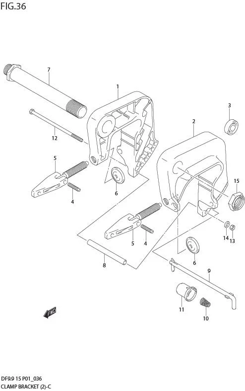 FIG 36  CLAMP BRACKET (MODEL:05%)