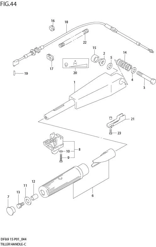 FIG 44  TILLER HANDLE