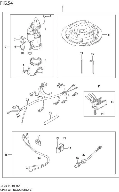 FIG 54  OPT:STARTING MOTOR (MODEL:05%)