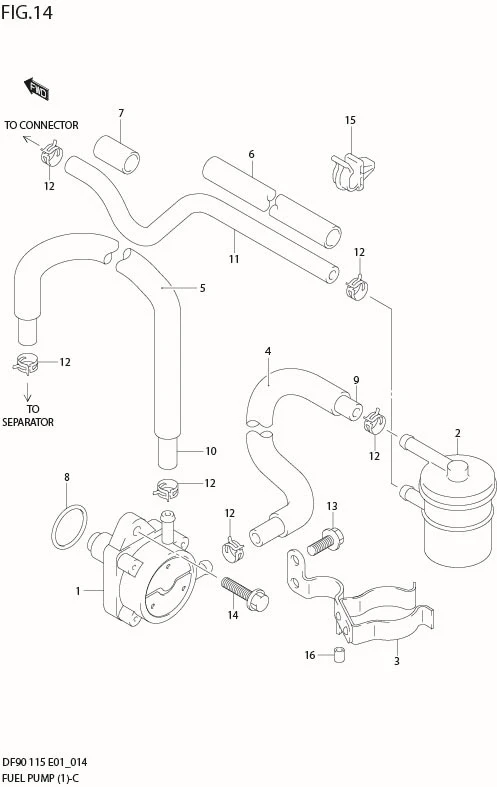 FIG 14  FUEL PUMP (DF90T