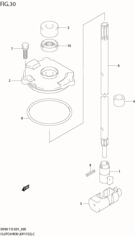 FIG 30  SHIFT ROD (DF115Z)