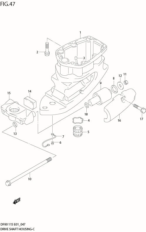 FIG 47  DRIVE SHAFT HOUSING