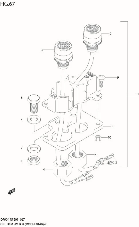 FIG 67  OPT : TRIM SWITCH (MODEL:01%04)
