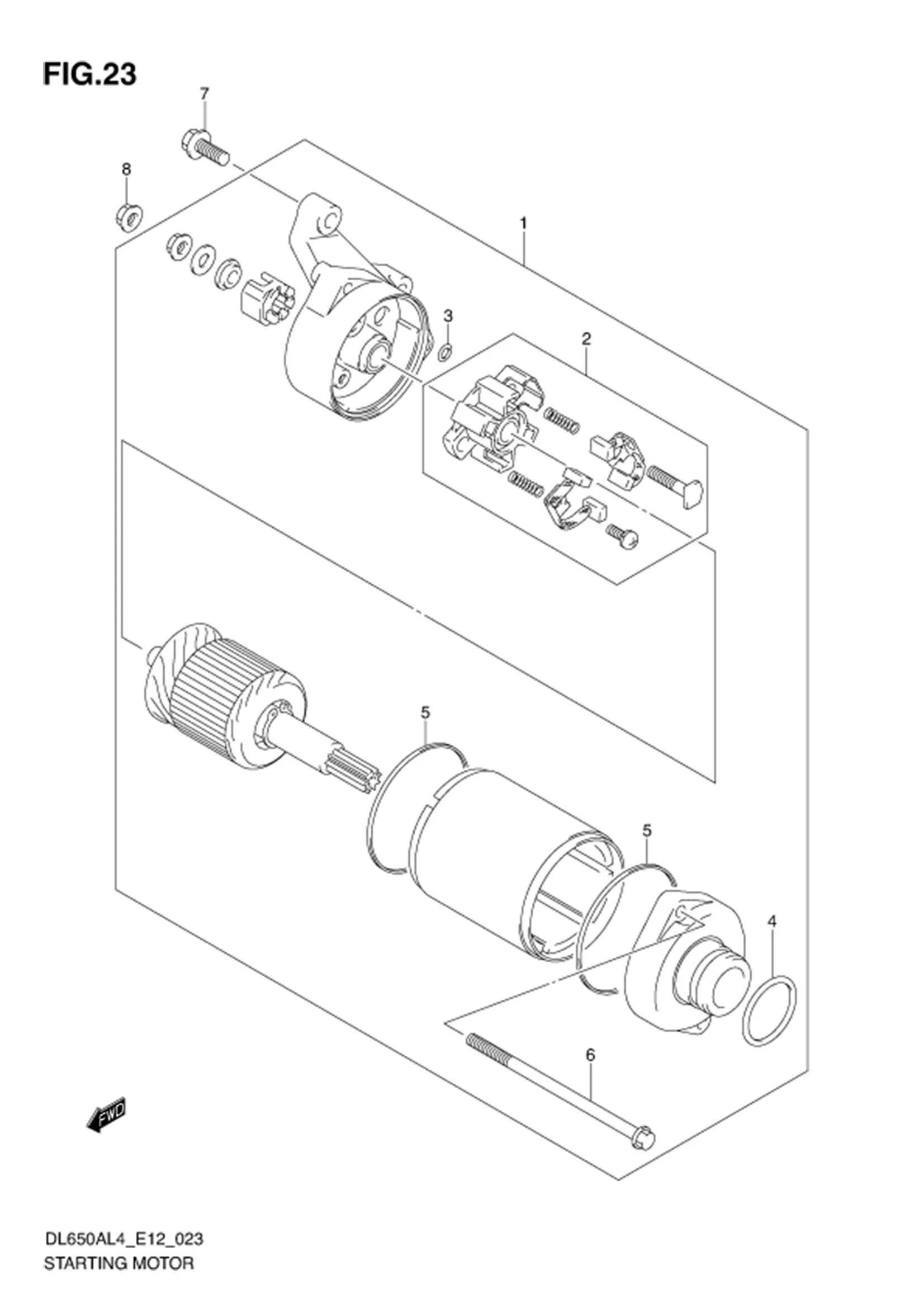 FIG.23 STARTING MOTOR 