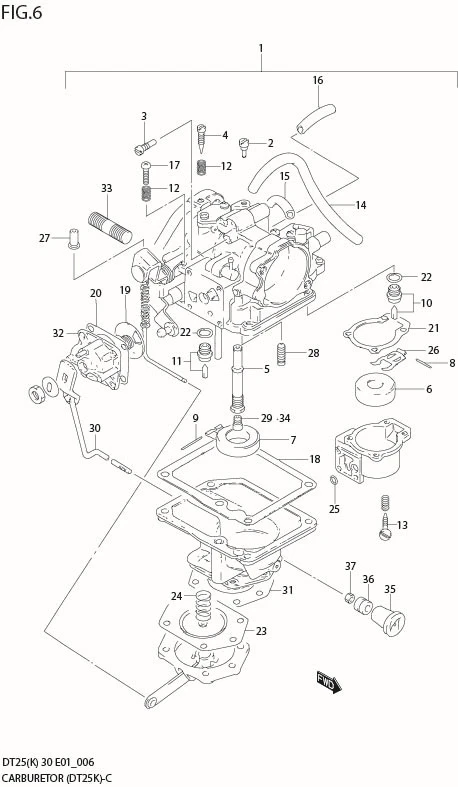 FIG 6   CARBURETOR (DT25K)