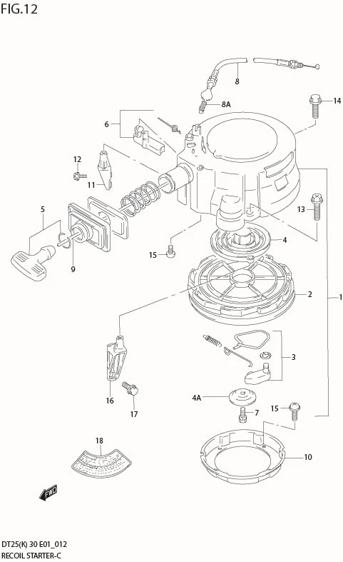 FIG 12  RECOIL STARTER