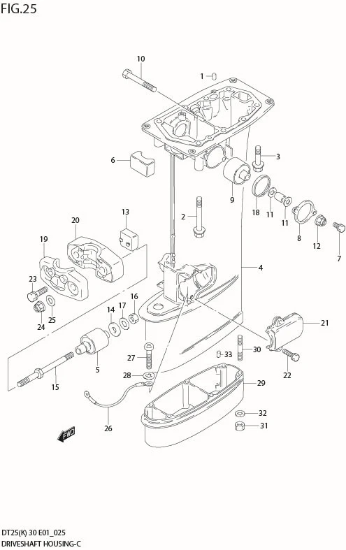 FIG 25  DRIVE SHAFT HOUSING